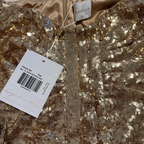 Gold Sequin Two-Piece Set - Picture 9 of 11